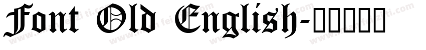 Font Old English字体转换